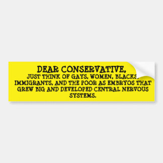 Funny Liberal Political Bumpersticker