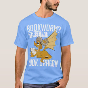 Funny Librarian Bookworm Reading Mythical Animal B T-shirt