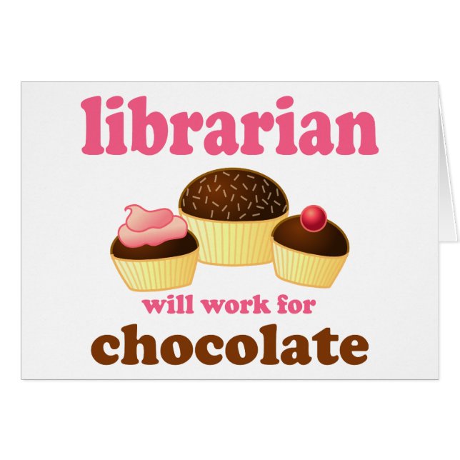 Funny Librarian Card (Voorkant Horizontaal)