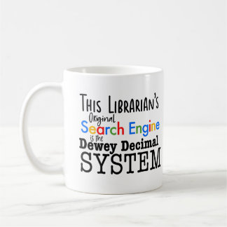 Funny Librarian Dewey Decimal Search Engine System Koffiemok