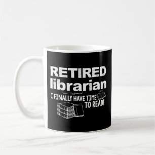 Funny Librarian Retirement Gift Coffee Mok in rust