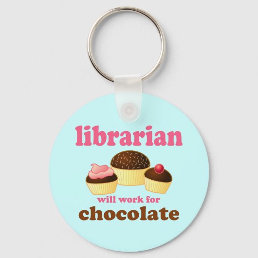 Funny Librarian Sleutelhanger (Voorkant)