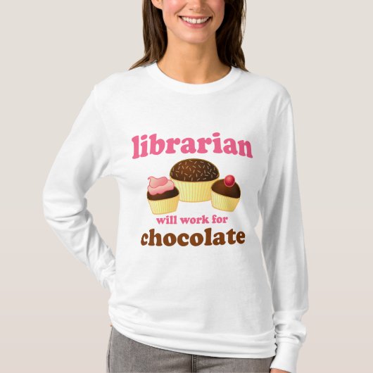 Funny Librarian T-shirt (Voorkant)