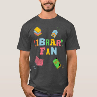 Funny library books literature bookworm kinder lib t-shirt