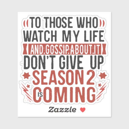 Funny Life Gossip Gerucht Joke Sarcastische Humor Sticker (Vel)