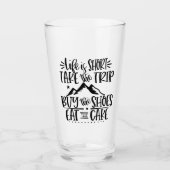 Funny LIfe is Short Inspirerend Text Glas (Voorkant)