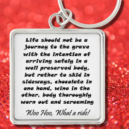Funny Life moet geen reis naar het graf zijn Sleutelhanger