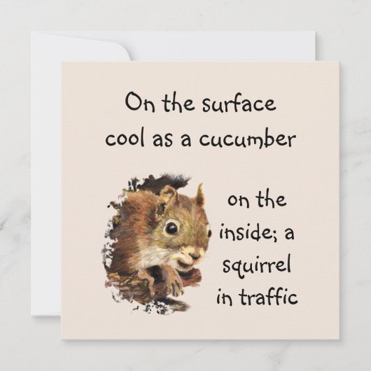 Funny Life Quote Surface Cool Inside Squirrel (Voorkant)