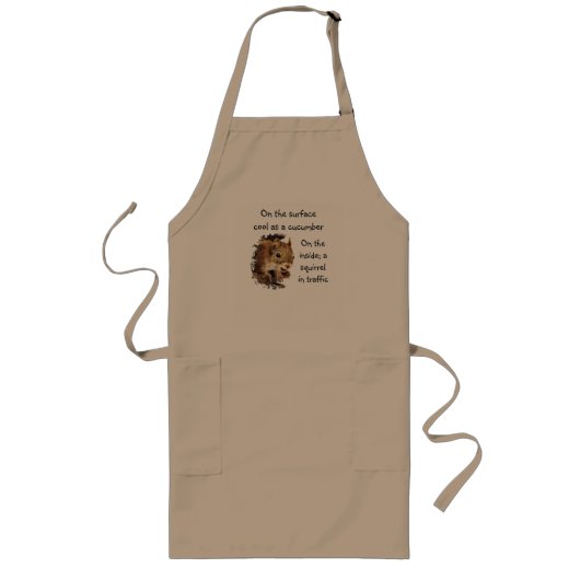 Funny Life Quote Surface Cool Inside Squirrel Art Lang Schort (Voorkant)