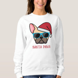 Funny Light Fawn Frenchie Santa Paws Kerstmis Trui