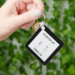 Funny Light Switch ingeschakeld Sleutelhanger