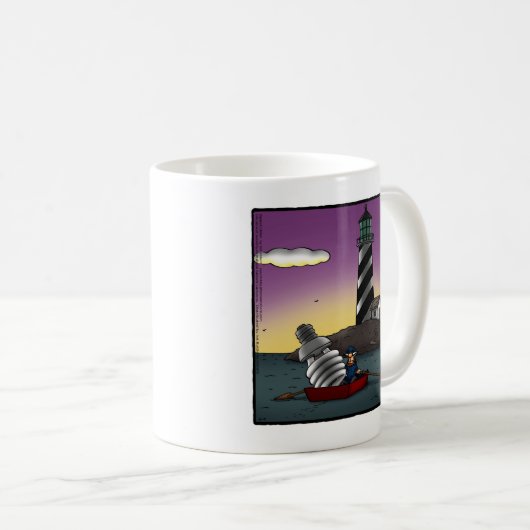 Funny Lighthouse Humor Mok (Voorkant rechts)