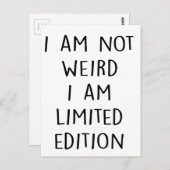 Funny Limited Edition Quote Briefkaart (Voorkant / Achterkant)
