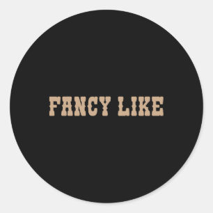 Funny Line Dansende Land Western Fancy Ronde Sticker