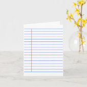 Funny Lined Notebook Paper Matching Group Hallowee Kaart (Gele Bloem)