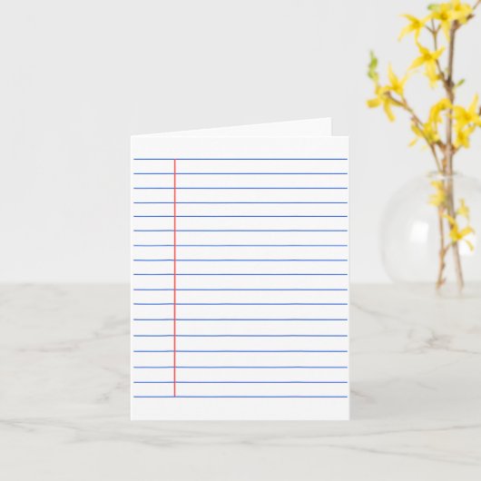 Funny Lined Notebook Paper Matching Group Hallowee Kaart (Gele Bloem)