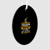 Funny Lineman geeft een elektricien Ornament (voorkant)