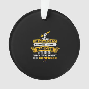Funny Lineman geeft een elektricien Ornament