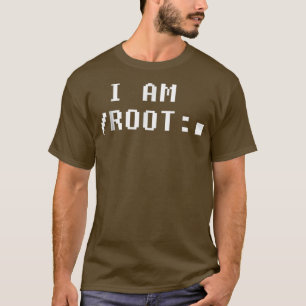 Funny Linu I Am Root Linu Sysadmin Root Uni T-shirt