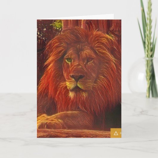 Funny Lion carte d'anniversaire (Devant)