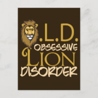 Funny Lion Gold op Brown