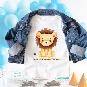 Funny Lion Werken aan mijn Roar Kinder Shirts