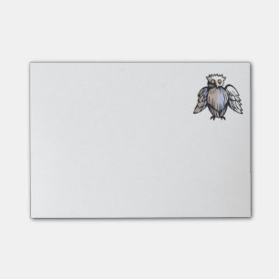 Funny Little Antiek Style Owl Tekening Post-it® Notes