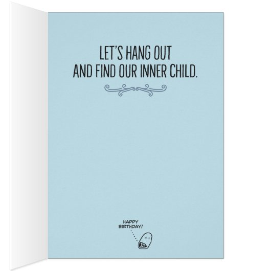 Funny "Little Cowpoke" binnenste kinderdagkaart (Binnen (Rechts))