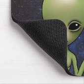 Funny Little Green Man Space Alien Sci Fi Galaxy Muismat (Hoek)