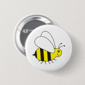 Funny Little Honey Bee Cute Ronde Button 5,7 Cm (Voorkant /achterkant)