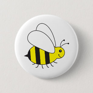 Funny Little Honey Bee Cute Ronde Button 5,7 Cm