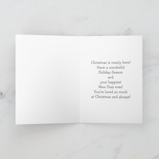 Funny Little Penguins Custom Name Kerstmis Feestdagen Kaart (Binnen)