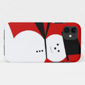Funny Little Snowman met Elegant Top Hat Case-Mate iPhone Case (Achterkant (horizontaal))