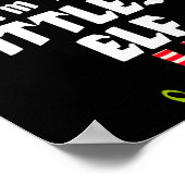 Funny Littlest Elf Matching Family Group Pj Christ Poster (Hoek)