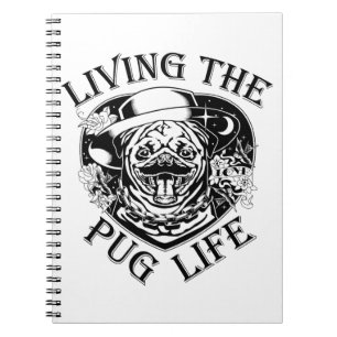 Funny Living the Pug Life Notitieboek