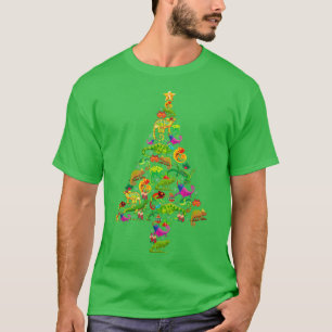 Funny Lizard kerstboom Lizard Pasmas Mannen T-shirt