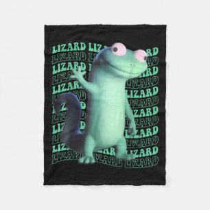 Funny Lizard Meme Animal Women Mannen _2 Fleece Deken