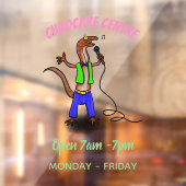 Funny lizard zingt met cartoon van de microfoon raamsticker (Vel 2)