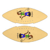 Funny lizard zingt met cartoon van microfoon american football (Panelen)