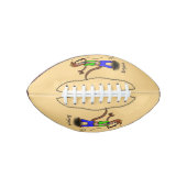 Funny lizard zingt met cartoon van microfoon american football (Voorkant)