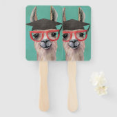 Funny Llama Afstuderen Handwaaier (Voorkant en achterkant)