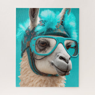 Funny Llama Alpaca Cute Animals Pet Glasses Legpuzzel