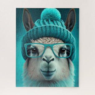 Funny Llama Alpaca Cute Animals Pet Glasses Legpuzzel