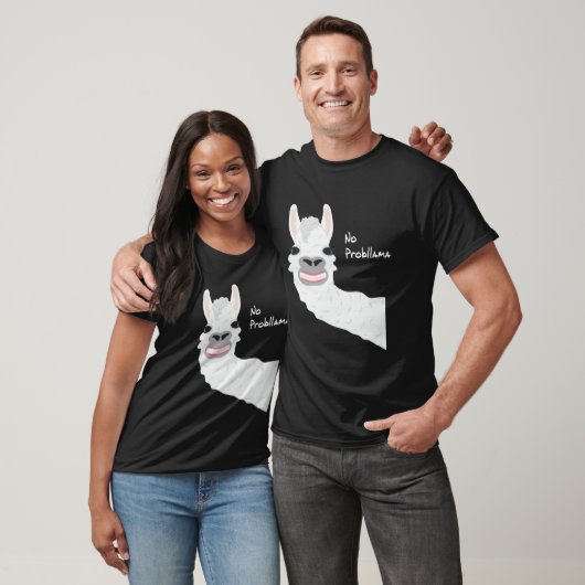 Funny Llama Alpaca Geen Probllama Cadeau Mannen Vr T-shirt (Unisex)