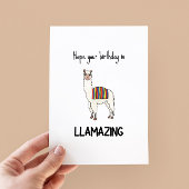 Funny Llama Birthday Kaart