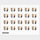 Funny Llama Bride en Groom Wedding Art Ronde Sticker (Vel)