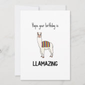 Funny Llama carte d'anniversaire (Devant)