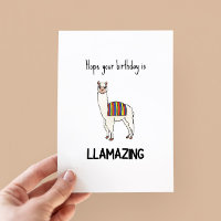 Funny Llama carte d'anniversaire