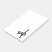 Funny Llama die Cartoon speelt Post-it® Notes (Schuin)