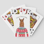 Funny Llama die lelijke kerst met noordse zoetwate Pokerkaarten (Achterkant)